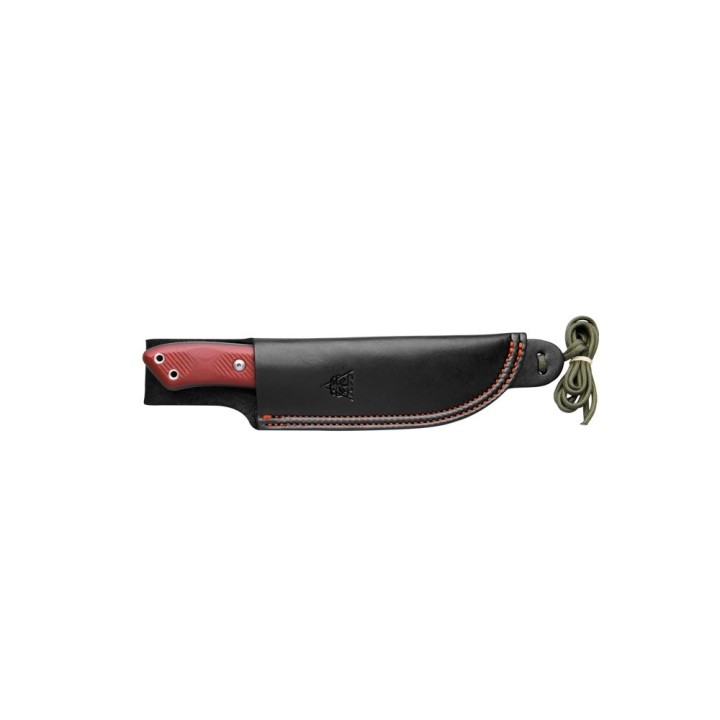 Couteau TOPS Camp Creek Fire Edition Lame Acier CPM S35VN Manche Red/Black G10 Etui Cuir USA TPCPCKFE01 - Livraison Gratuite