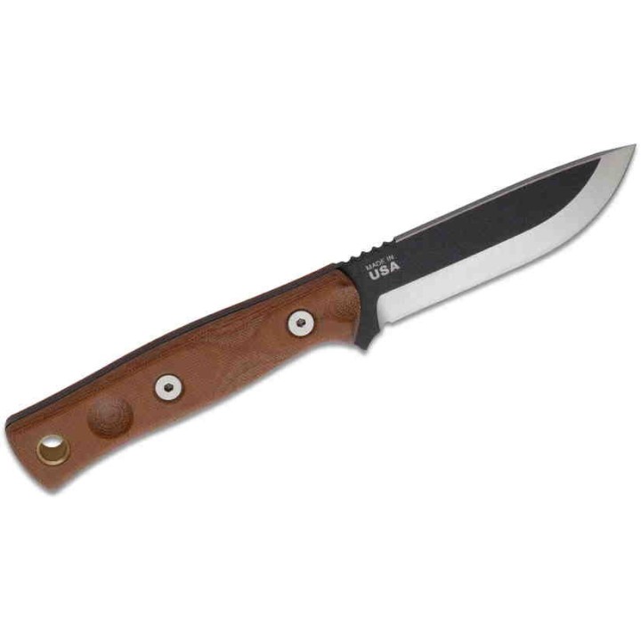 Couteau de Survie TOPS Fieldcraft 3.5 Lame Acier Carbone 1095 Manche Micarta Etui Made USA TPMBROS01SF - Livraison Gratuite 