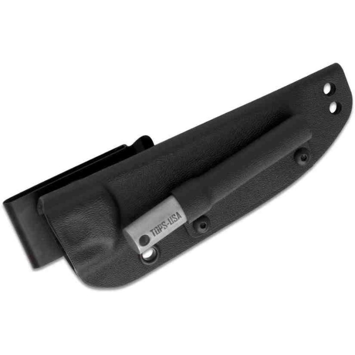 Couteau de Survie TOPS Fieldcraft 3.5 Lame Acier Carbone 1095 Manche Micarta Etui Made USA TPMBROS01SF - Livraison Gratuite 