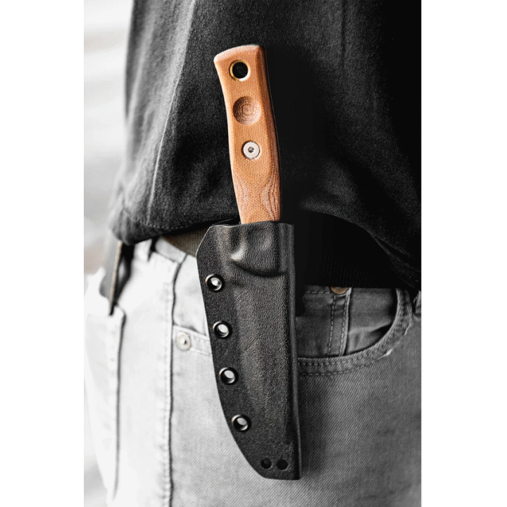 Couteau de Survie TOPS Fieldcraft 3.5 Lame Acier Carbone 1095 Manche Micarta Etui Made USA TPMBROS01SF - Livraison Gratuite 