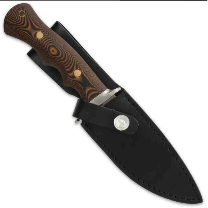 Couteau Gil Hibben Tundra Bushcraft Lame Acier 420HC Manche G10 Etui Cuir GH5110 - Livraison Gratuite
