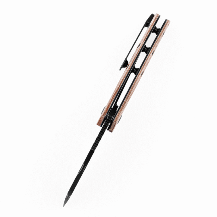 Couteau Kansept KTC3 Brown Manche Micarta Lame Acier 154CM Linerlock Clip KT1031B2 - Livraison Gratuite