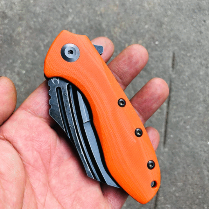 Couteau Kansept KTC3 Orange Manche G10 Lame Acier 154CM Linerlock Clip KT1031A4 - Livraison Gratuite