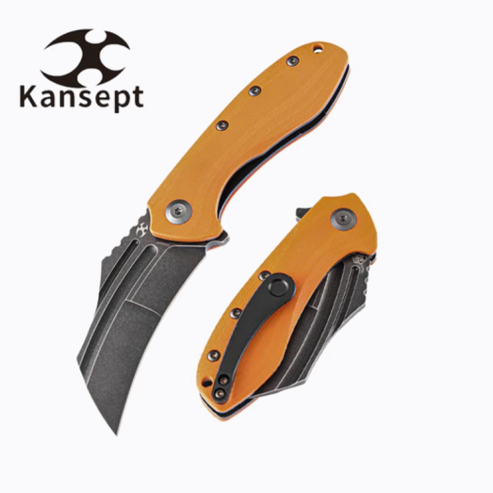 Couteau Kansept KTC3 Orange Manche G10 Lame Acier 154CM Linerlock Clip KT1031A4 - Livraison Gratuite