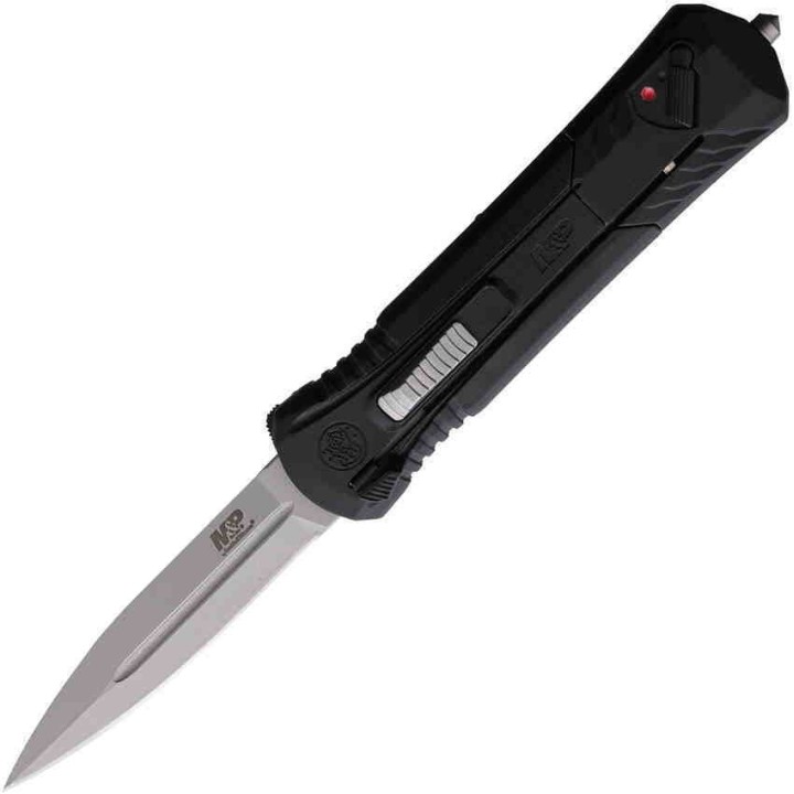Couteau Automatique OTF Smith&Wesson M&P Lame Acier AUS-8 Manche Aluminium Black SW1181878 - Livraison Gratuite