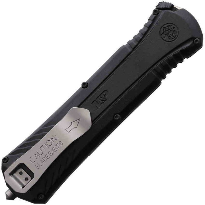 Couteau Automatique OTF Smith&Wesson M&P Lame Acier AUS-8 Manche Aluminium Black SW1181878 - Livraison Gratuite