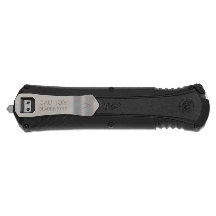 Couteau Automatique OTF Smith&Wesson M&P Lame Acier AUS-8 Manche Aluminium Black SW1181878 - Livraison Gratuite