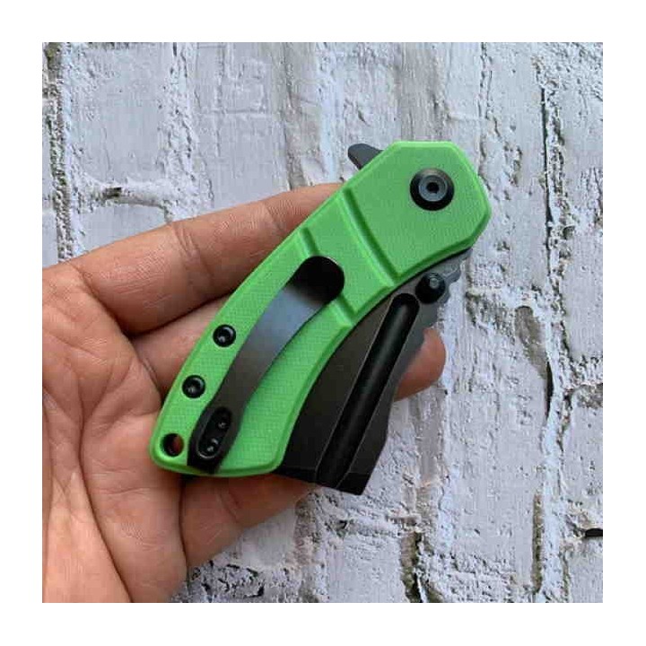Couteau Kansept Korvid M Green Manche G10 Lame Acier 154CM Linerlock Clip KT2030A8 - Livraison Gratuite