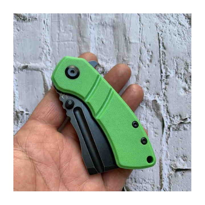 Couteau Kansept Korvid M Green Manche G10 Lame Acier 154CM Linerlock Clip KT2030A8 - Livraison Gratuite