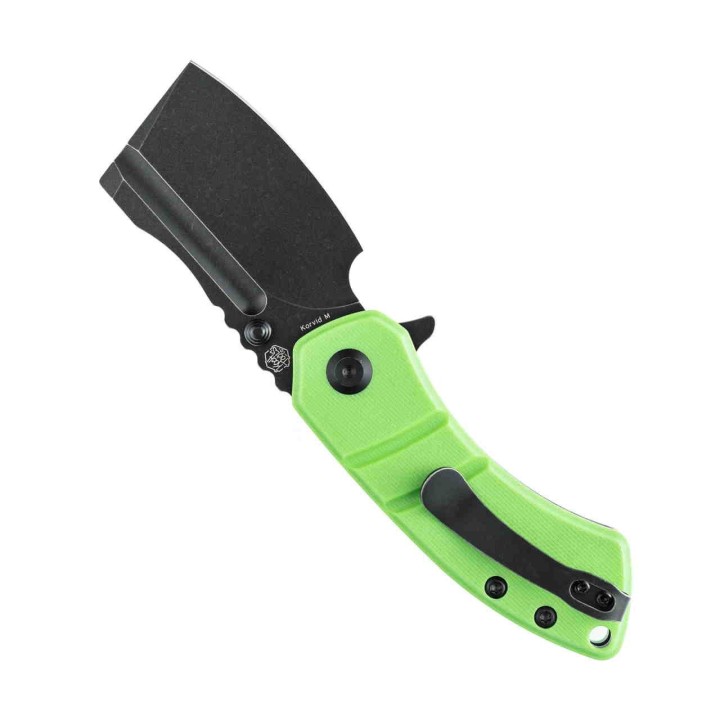 Couteau Kansept Korvid M Green Manche G10 Lame Acier 154CM Linerlock Clip KT2030A8 - Livraison Gratuite
