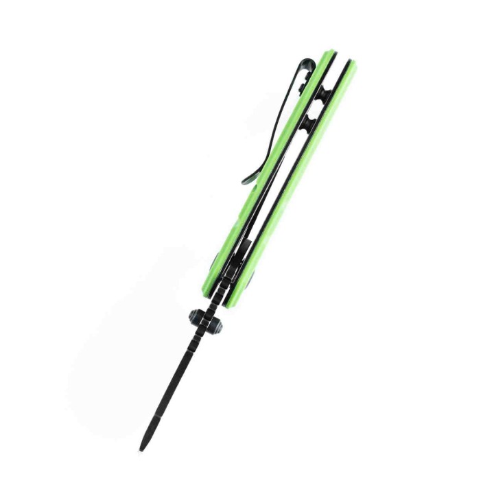 Couteau Kansept Korvid M Green Manche G10 Lame Acier 154CM Linerlock Clip KT2030A8 - Livraison Gratuite