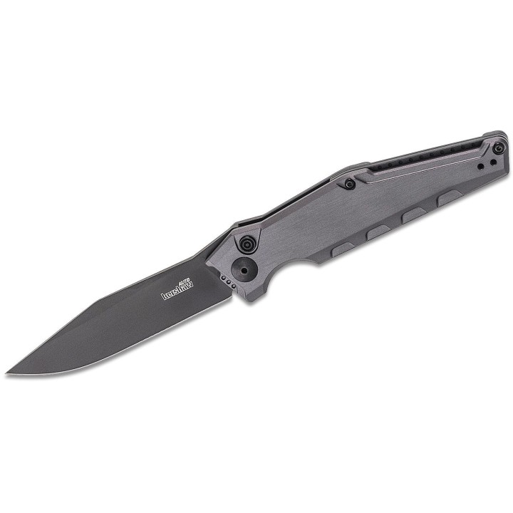 Couteau Automatique Kershaw Launch 7 Lame Acier CPM-154 Manche Alu Button Lock Clip Made USA KS7900GRYBLK - Livraison Gratuite