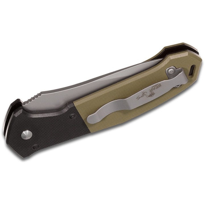 Couteau Automatique Bear OPS Bold Action V Tanto Lame Acier 14C28N Manche Green/G10 Made USA BCAC550B4P - Livraison Gratuite