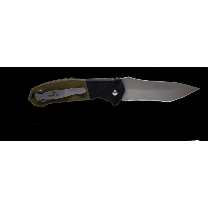 Couteau Automatique Bear OPS Bold Action V Tanto Lame Acier 14C28N Manche Green/G10 Made USA BCAC550B4P - Livraison Gratuite