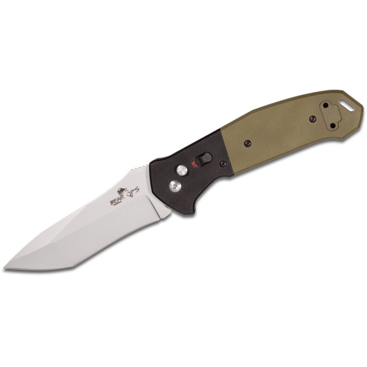 Couteau Automatique Bear OPS Bold Action V Tanto Lame Acier 14C28N Manche Green/G10 Made USA BCAC550B4P - Livraison Gratuite
