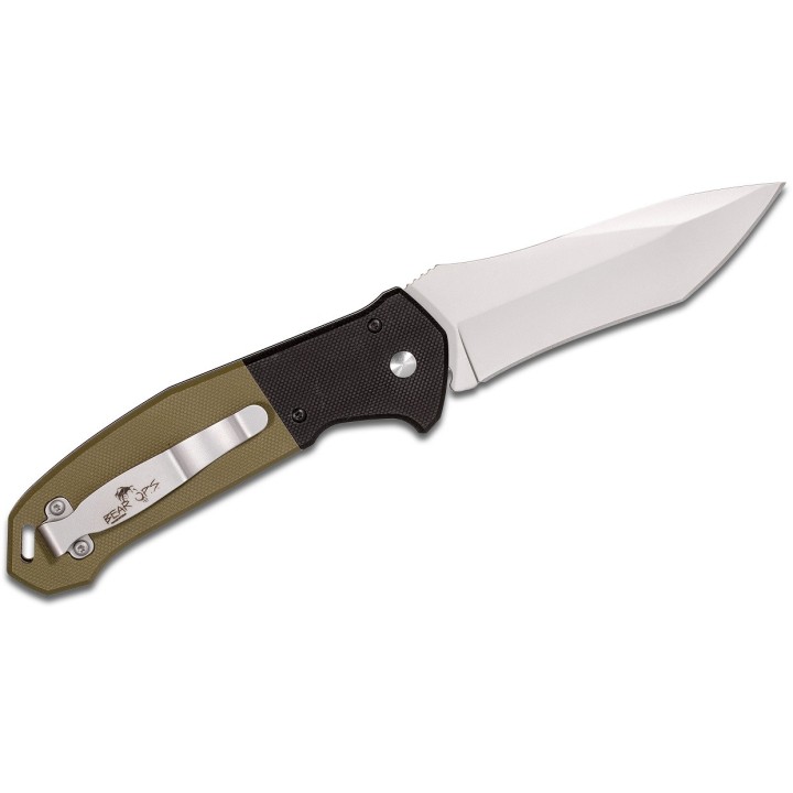 Couteau Automatique Bear OPS Bold Action V Tanto Lame Acier 14C28N Manche Green/G10 Made USA BCAC550B4P - Livraison Gratuite