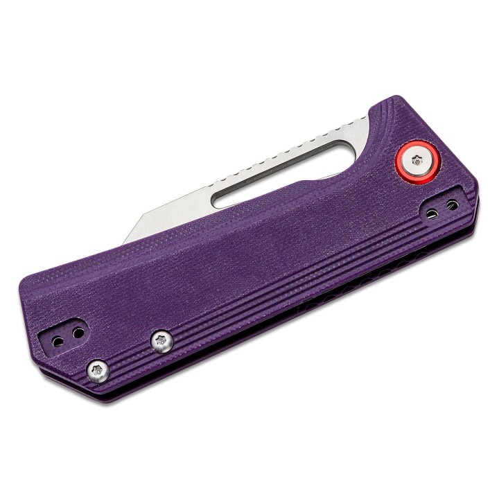 Couteau CJRB Ruffian Purple Lame Acier AR-RPM9 Satin Manche G10 IKBS Linerlock Clip J1924VT - Livraison Gratuite