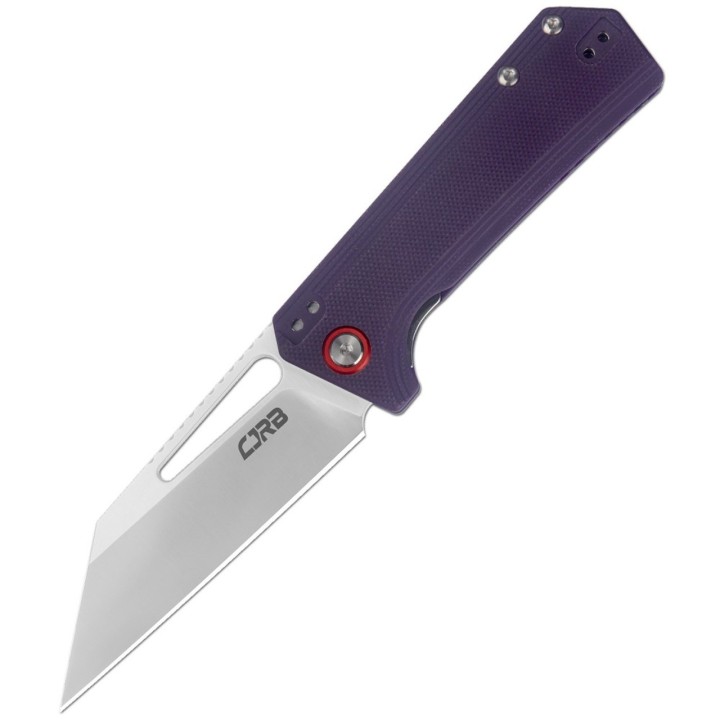 Couteau CJRB Ruffian Purple Lame Acier AR-RPM9 Satin Manche G10 IKBS Linerlock Clip J1924VT - Livraison Gratuite