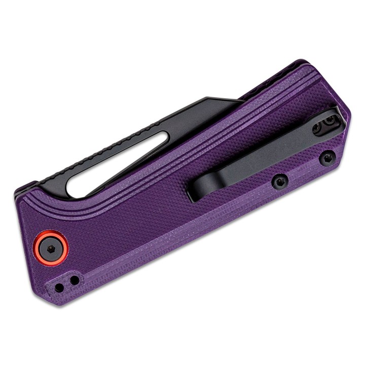 Couteau CJRB Ruffian Purple Lame Acier AR-RPM9 Black Manche G10 IKBS Linerlock Clip J1924BVT - Livraison Gratuite