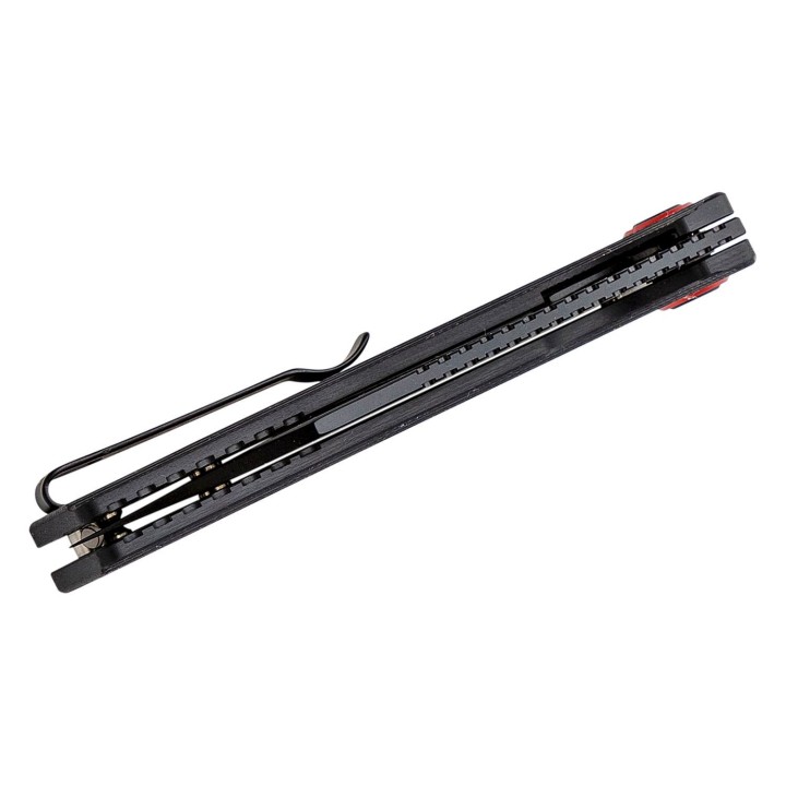 Couteau CJRB Ruffian Black Lame Acier AR-RPM9 Black Manche G10 IKBS Linerlock Clip J1924BBK - Livraison Gratuite
