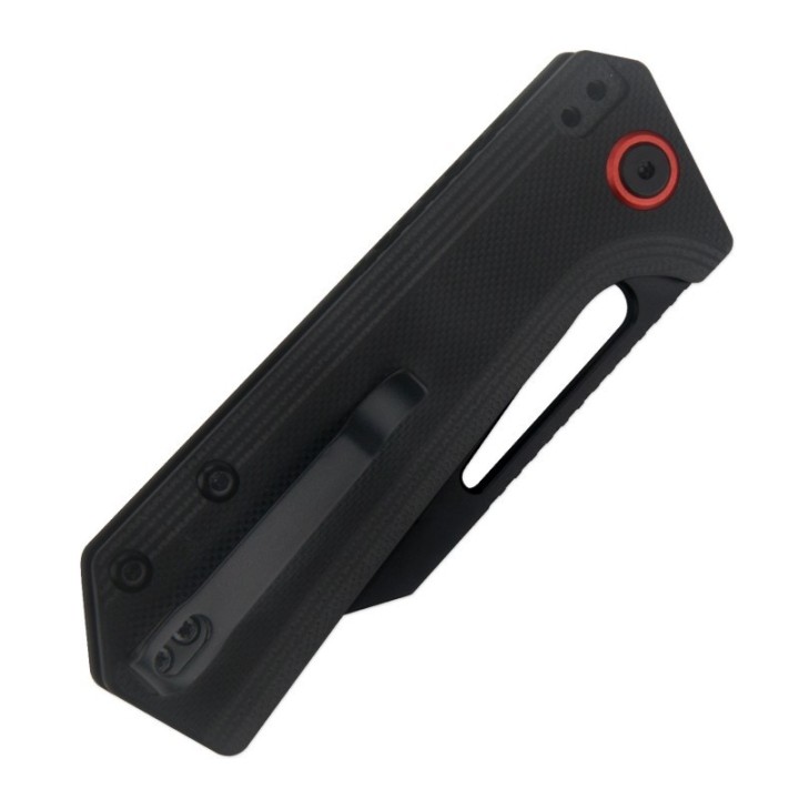 Couteau CJRB Ruffian Black Lame Acier AR-RPM9 Black Manche G10 IKBS Linerlock Clip J1924BBK - Livraison Gratuite