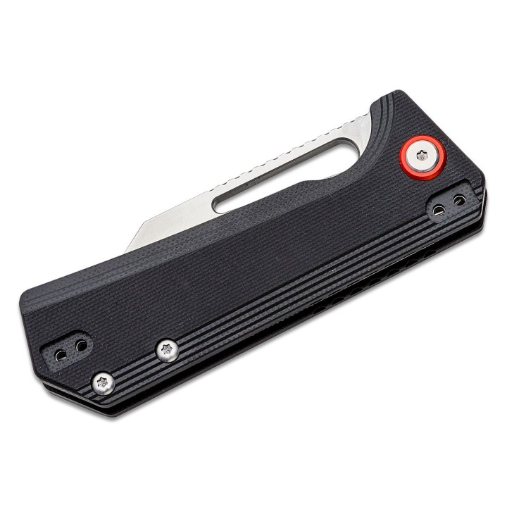 Couteau CJRB Ruffian Black Lame Acier AR-RPM9 Satin Manche G10 IKBS Linerlock Clip J1924BK - Livraison Gratuite
