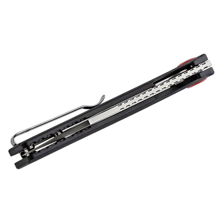 Couteau CJRB Ruffian Black Lame Acier AR-RPM9 Satin Manche G10 IKBS Linerlock Clip J1924BK - Livraison Gratuite