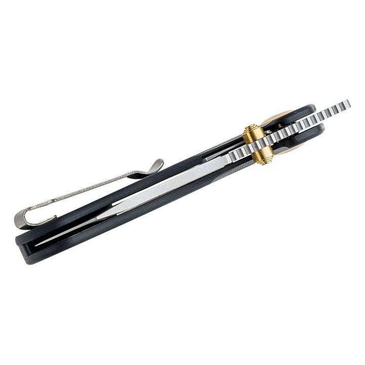 Couteau CJRB More Maileah Black Lame Acier AR-RPM9 Reverse Tanto Manche G10 IKBS Linerlock Clip J1918LBK - Livraison Gratuite