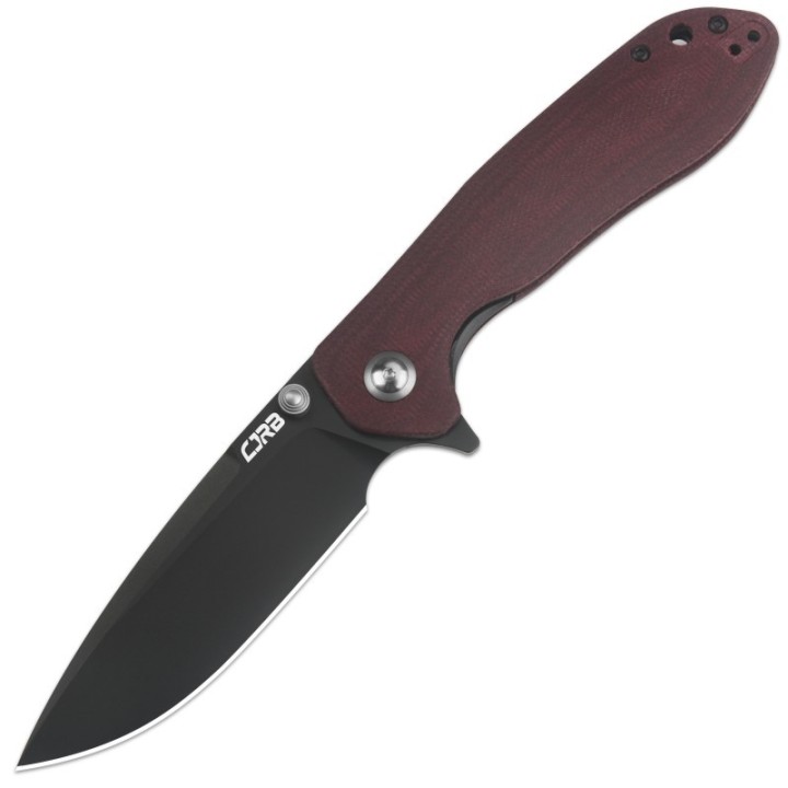 Couteau CJRB Scoria Burgundy Lame Acier AR-RPM9 Manche Micarta IKBS J1920BDRC - Livraison Gratuite
