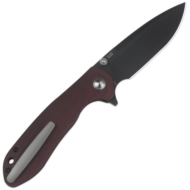 Couteau CJRB Scoria Burgundy Lame Acier AR-RPM9 Manche Micarta IKBS J1920BDRC - Livraison Gratuite