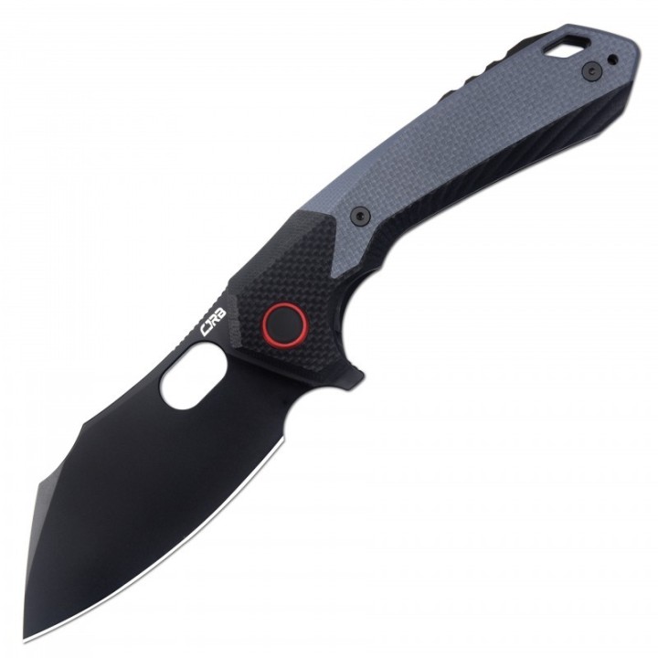 Couteau CJRB Caldera Blue&Black Lame Acier AR-RPM9 Cleaver Manche G10 IKBS J1923BBU - Livraison Gratuite