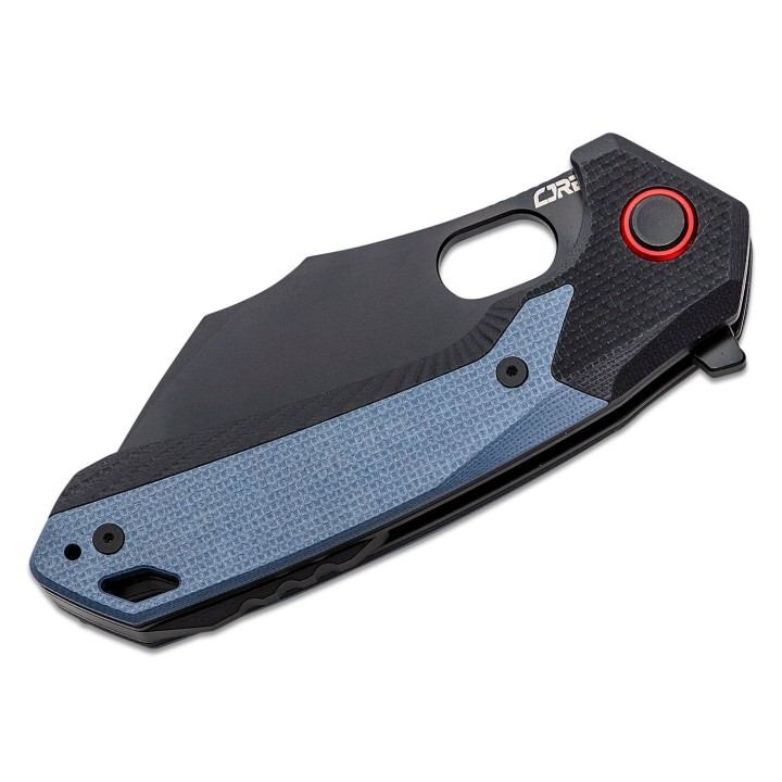 Couteau CJRB Caldera Blue&Black Lame Acier AR-RPM9 Cleaver Manche G10 IKBS J1923BBU - Livraison Gratuite