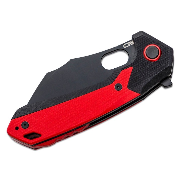 Couteau CJRB Caldera Red&Black Lame Acier AR-RPM9 Cleaver Manche G10 IKBS J1923BRE - Livraison Gratuite