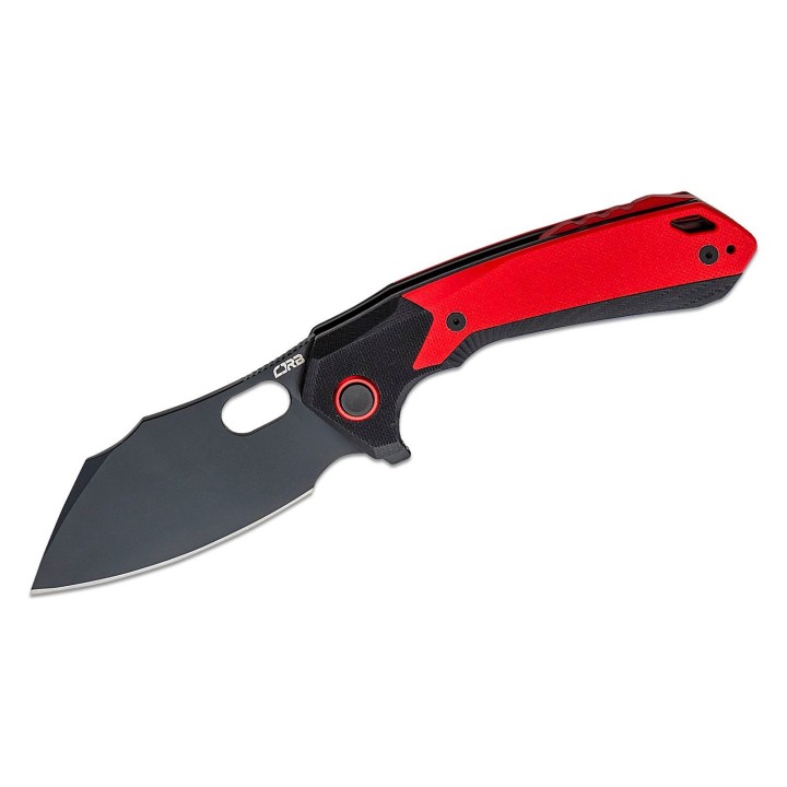 Couteau CJRB Caldera Red&Black Lame Acier AR-RPM9 Cleaver Manche G10 IKBS J1923BRE - Livraison Gratuite