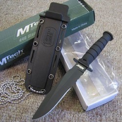 Couteau de Cou Tactical Mini Kabai MTECH Acier 440 Façon Ka-Bar MT632CB - Livraison Gratuite
