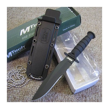 Couteau de Cou Tactical Mini Kabai MTECH Acier 440 Façon Ka-Bar MT632CB - Livraison Gratuite
