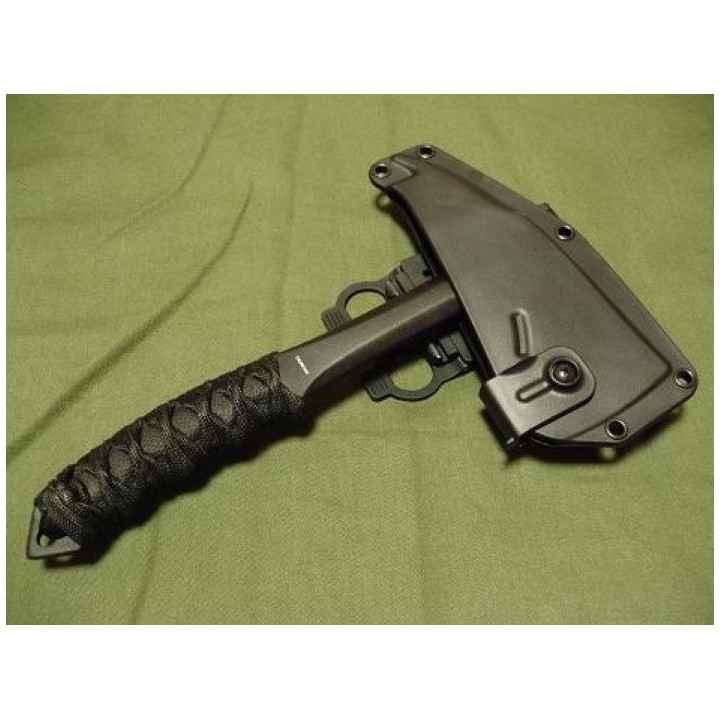 Hache Tomahawk Browning Shock'N Awe Green Acier Carbone 1055 Manche Paracorde Etui Blade-Tech BR110BLG - Livraison Gratuite