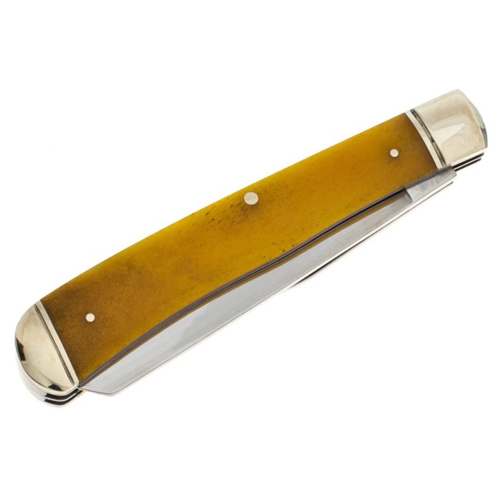 Couteau Cold Steel Trapper Yellow 2 Lames Acier 8Cr13MoV Manche Os CSFLTRPRY - Livraison Gratuite