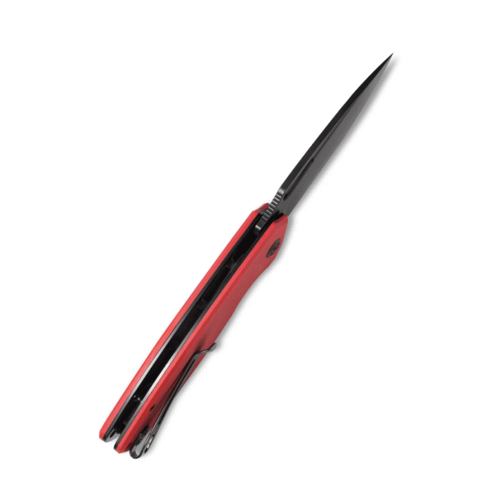 Couteau Kubey Tityus Red Lame Acier D2 Dark Stonewash Manche G10 IKBS Linerlock Clip KUB322J - Livraison Gratuite