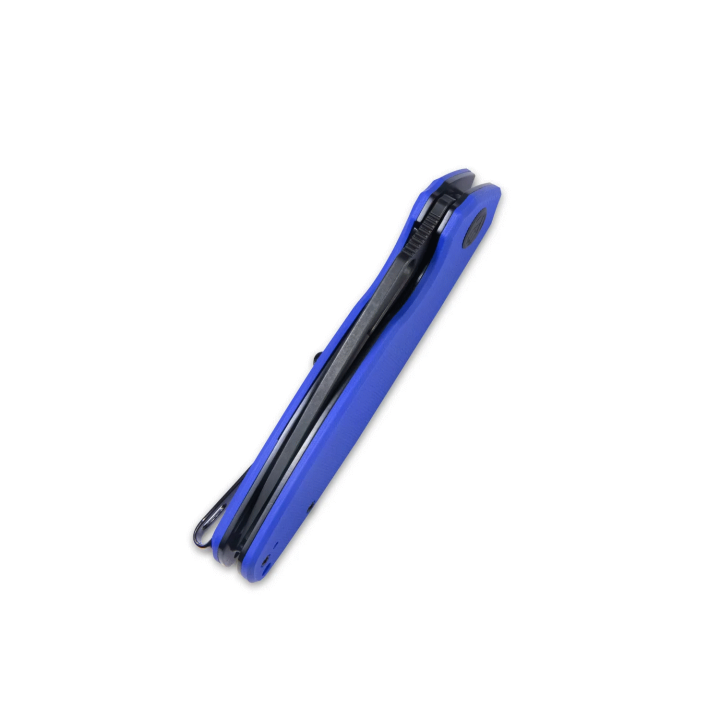 Couteau Kubey Tityus Blue Lame Acier D2 Dark Stonewash Manche G10 IKBS Linerlock Clip KUB322I - Livraison Gratuite