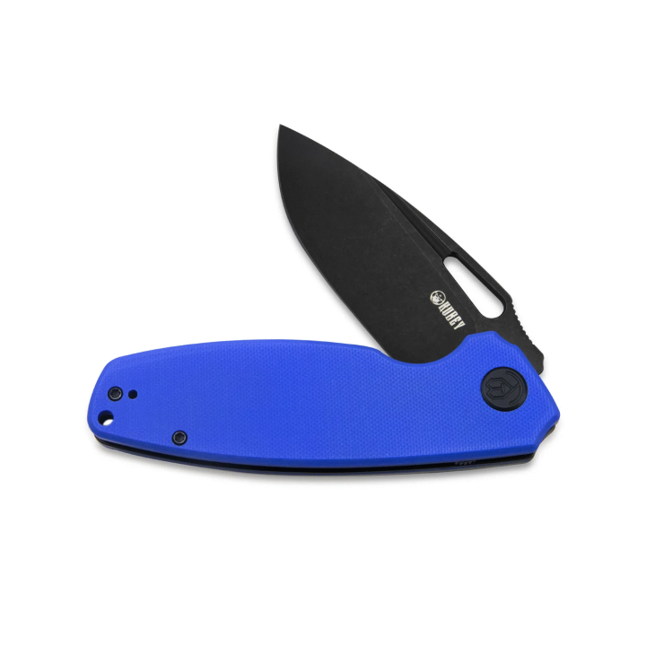 Couteau Kubey Tityus Blue Lame Acier D2 Dark Stonewash Manche G10 IKBS Linerlock Clip KUB322I - Livraison Gratuite