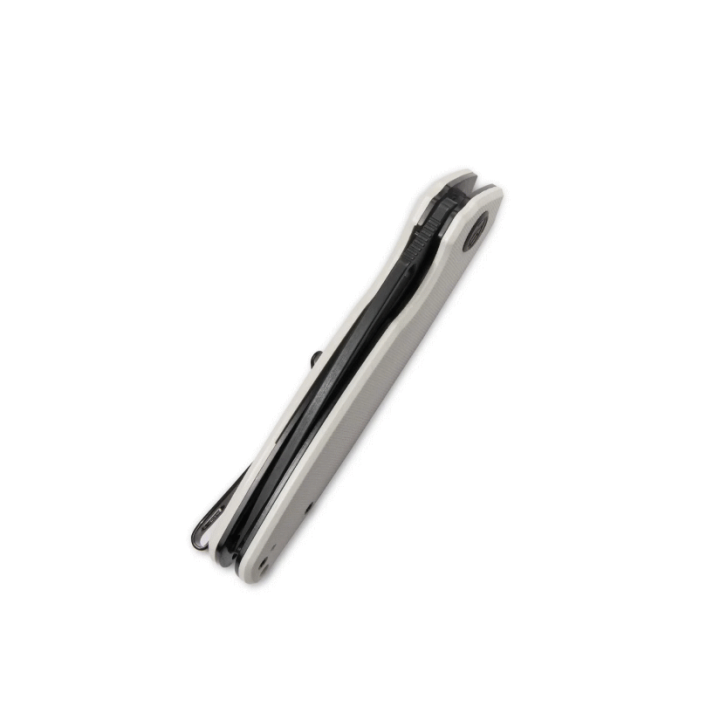 Couteau Kubey Tityus Ivory Lame Acier D2 Dark Stonewash Manche G10 IKBS Linerlock Clip KUB322H - Livraison Gratuite