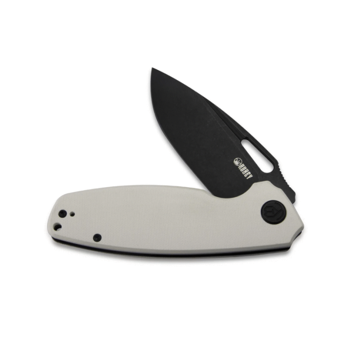 Couteau Kubey Tityus Ivory Lame Acier D2 Dark Stonewash Manche G10 IKBS Linerlock Clip KUB322H - Livraison Gratuite
