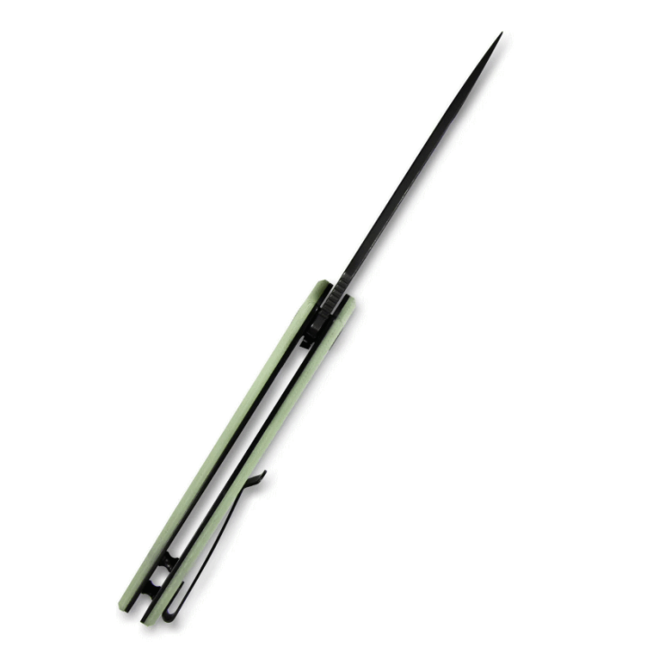 Couteau Kubey Tityus Jade Lame Acier D2 Dark Stonewash Manche G10 IKBS Linerlock Clip KUB322E - Livraison Gratuite