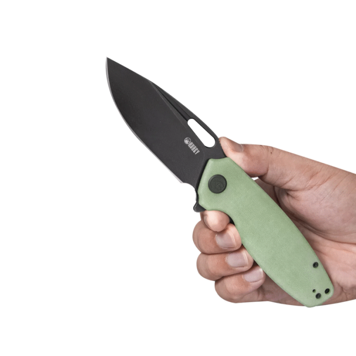Couteau Kubey Tityus Jade Lame Acier D2 Dark Stonewash Manche G10 IKBS Linerlock Clip KUB322E - Livraison Gratuite