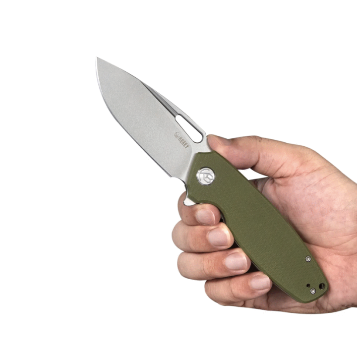 Couteau Kubey Tityus Green Lame Acier D2 Bead Blasted Manche G10 IKBS Linerlock Clip KUB322B - Livraison Gratuite