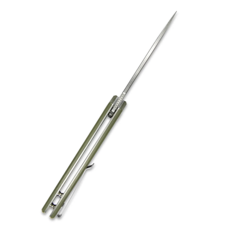 Couteau Kubey Tityus Green Lame Acier D2 Bead Blasted Manche G10 IKBS Linerlock Clip KUB322B - Livraison Gratuite