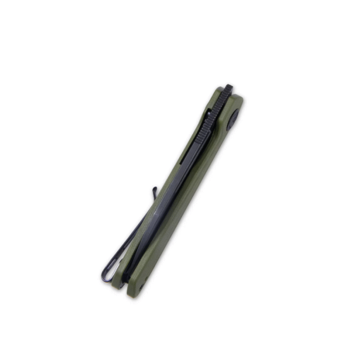 Couteau Kubey Royal Nest OD Green Lame Acier D2 Dark Manche G10 IKBS Linerlock Clip KUB321F - Livraison Gratuite