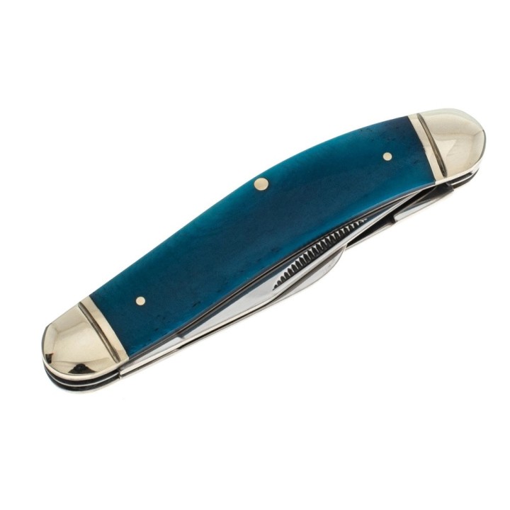 Couteau Cold Steel Gentlemen's Stockman Blue 3 Lames Acier 8Cr13MoV Manche Os CSFLGSTKMB - Livraison Gratuite