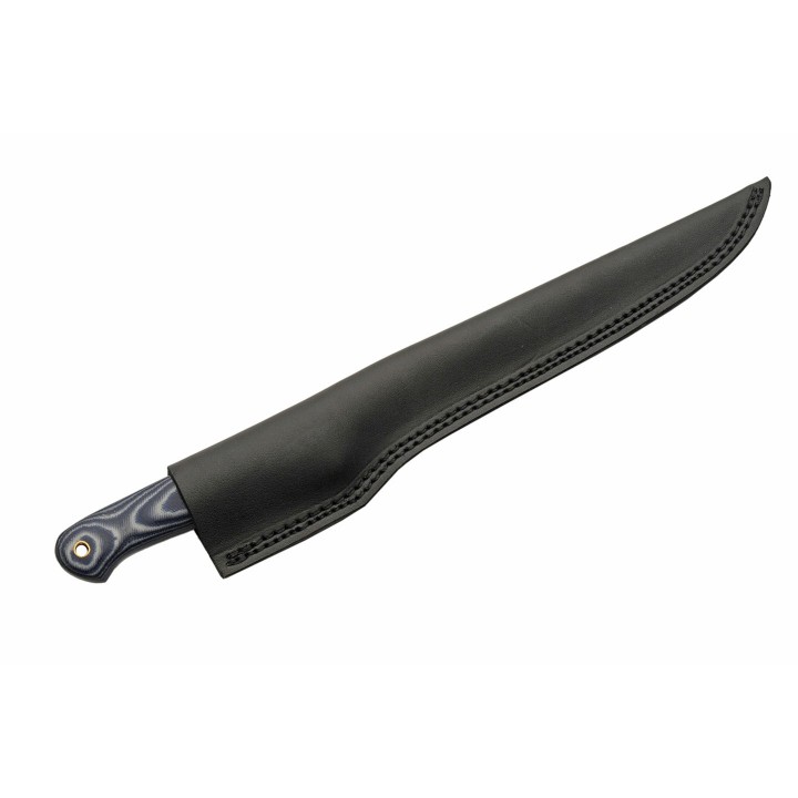 Couteau Fish Fillet Damas 256 Couches Manche Micarta Etui Cuir DM1319 - Livraison Gratuite